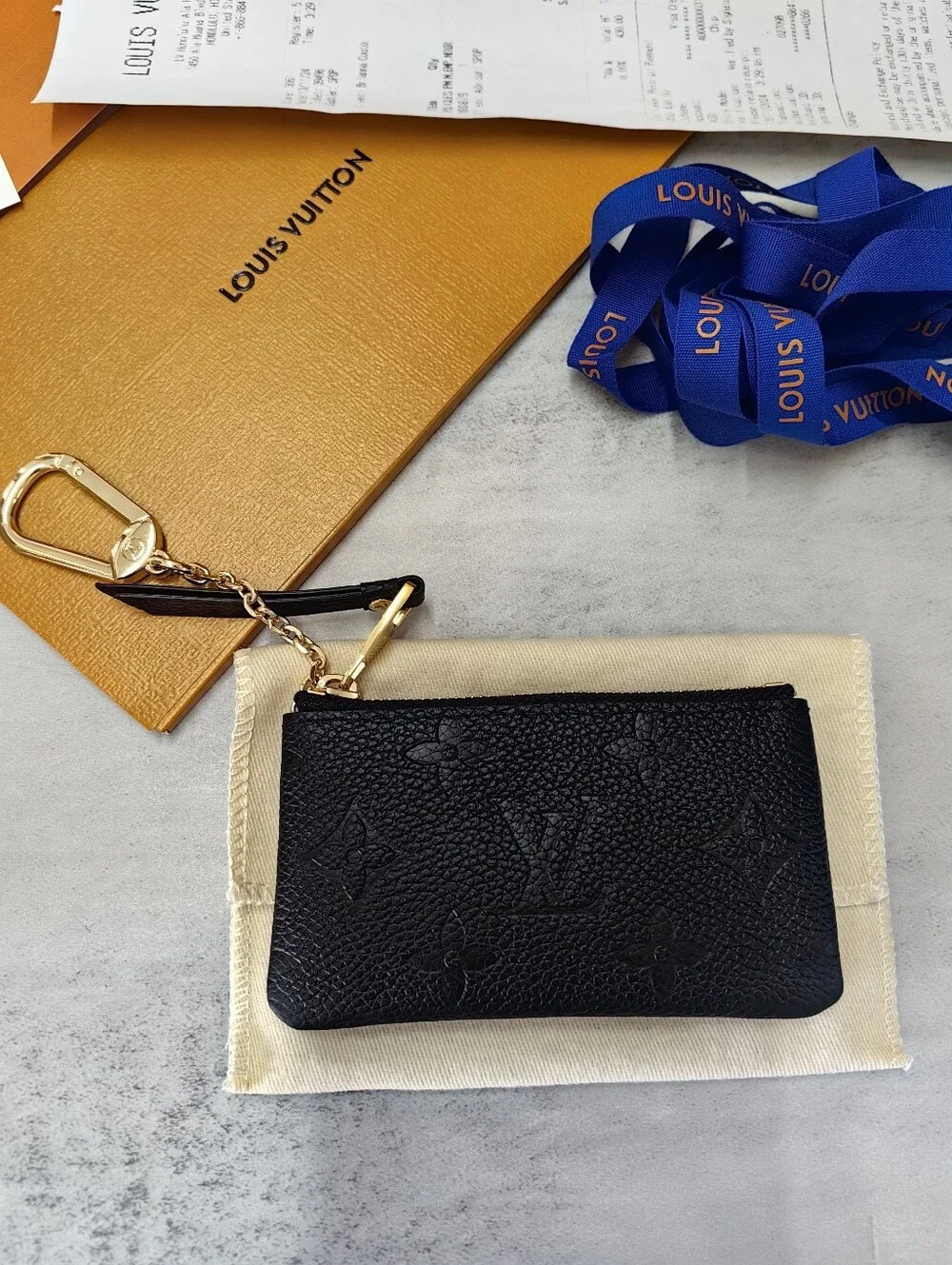 Louis Vuitton Black Monogram Key Pouch